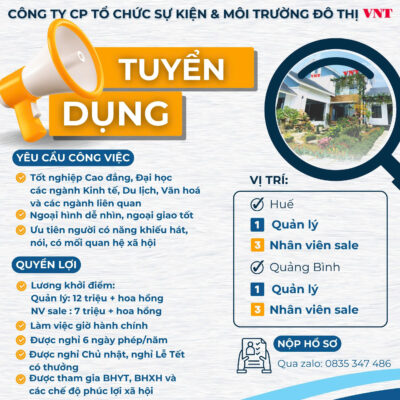 VNT Quảng Bình tuyển dụng