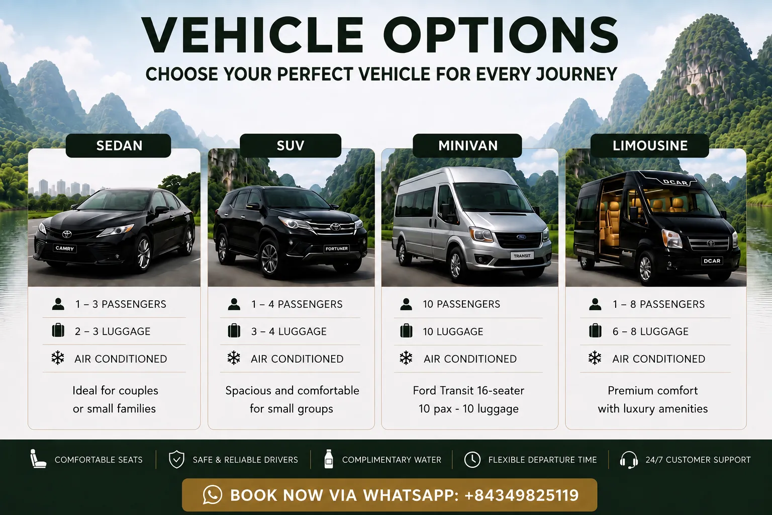 Vehicle Options - VNT Travel