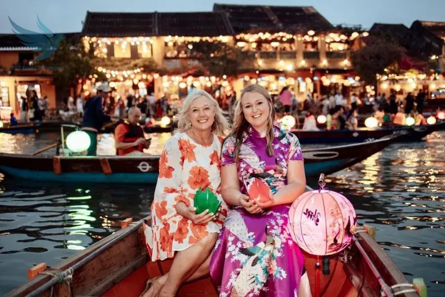 Floating along the Hoai River